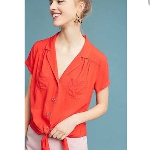 Maeve • Button Up Tie Front Tee- moving sale!! make me an offer